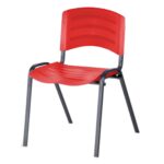 Cadeira Fixa Plástica 04 pés Cor Vermelho (Polipropileno) 31208 Araguaia Móveis para Escritório 6