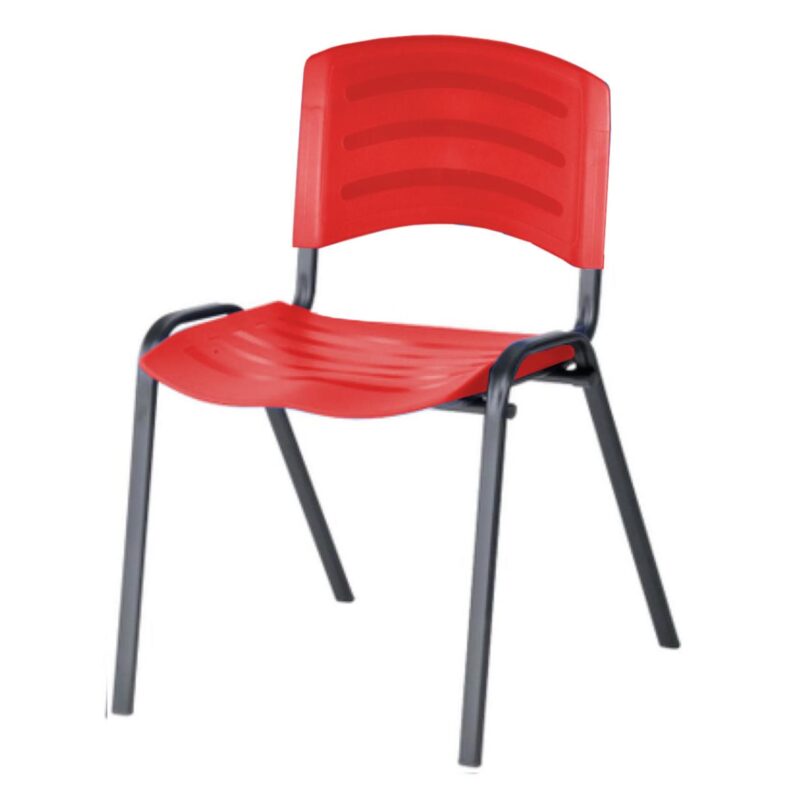 Cadeira Fixa Plástica 04 pés Cor Vermelho (Polipropileno) 31208 Araguaia Móveis para Escritório 2