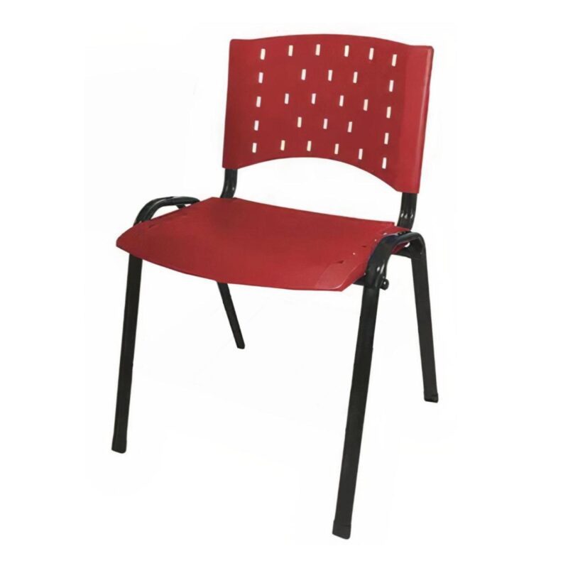 Cadeira Plástica 04 Pés – VERMELHO (Polipropileno) – 31202 Araguaia Móveis para Escritório 2