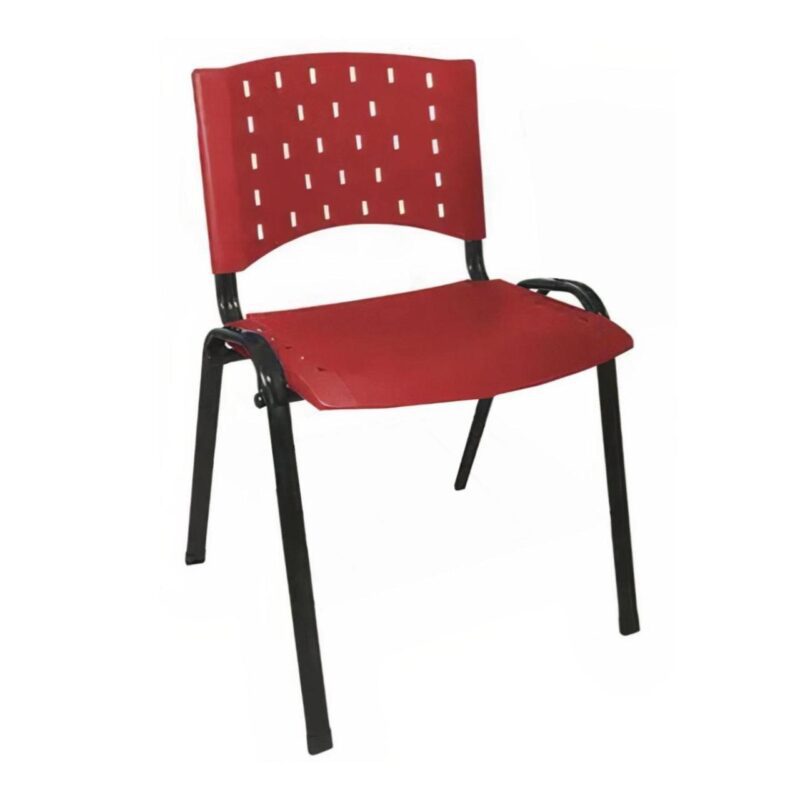 Cadeira Plástica 04 Pés – VERMELHO (Polipropileno) – 31202 Araguaia Móveis para Escritório 4