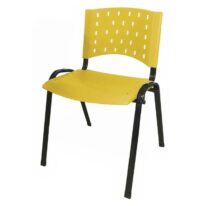 Cadeira Plástica 04 Pés – AMARELO – (Polipropileno) – 31204 Araguaia Móveis para Escritório