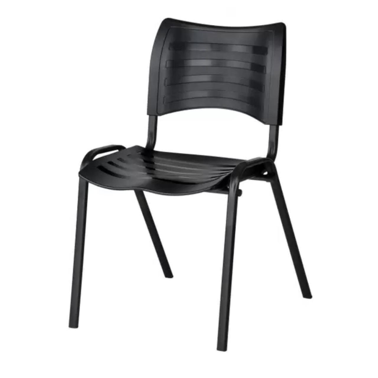 Cadeira Fixa 04 Pés Plástica (Polipropileno) – Cor Preto – MRPLAST – PMD – 31230 Araguaia Móveis para Escritório