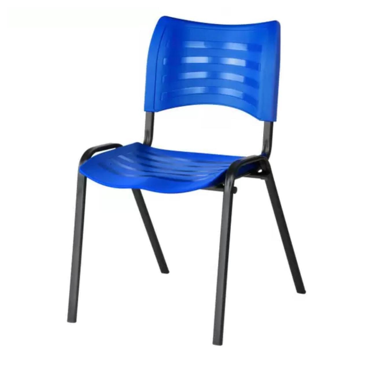 Cadeira Fixa 04 Pés Plástica (Polipropileno) – Cor Azul – MRPLAST – PMD – 31232 Araguaia Móveis para Escritório