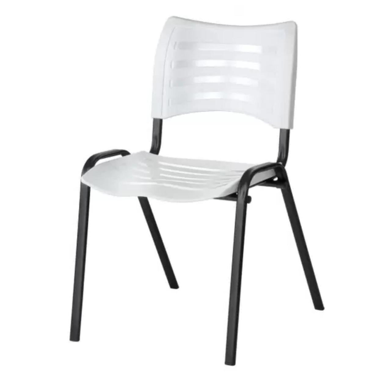 Cadeira Fixa 04 Pés Plástica (Polipropileno) – Cor Branco – MRPLAST – PMD – 31236 Araguaia Móveis para Escritório