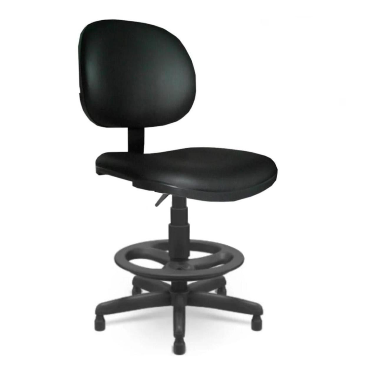 Cadeira Caixa EXECUTIVA LISA com Braço Regulável – (Aranha PMD) – Cor Preta – 35030 Araguaia Móveis para Escritório
