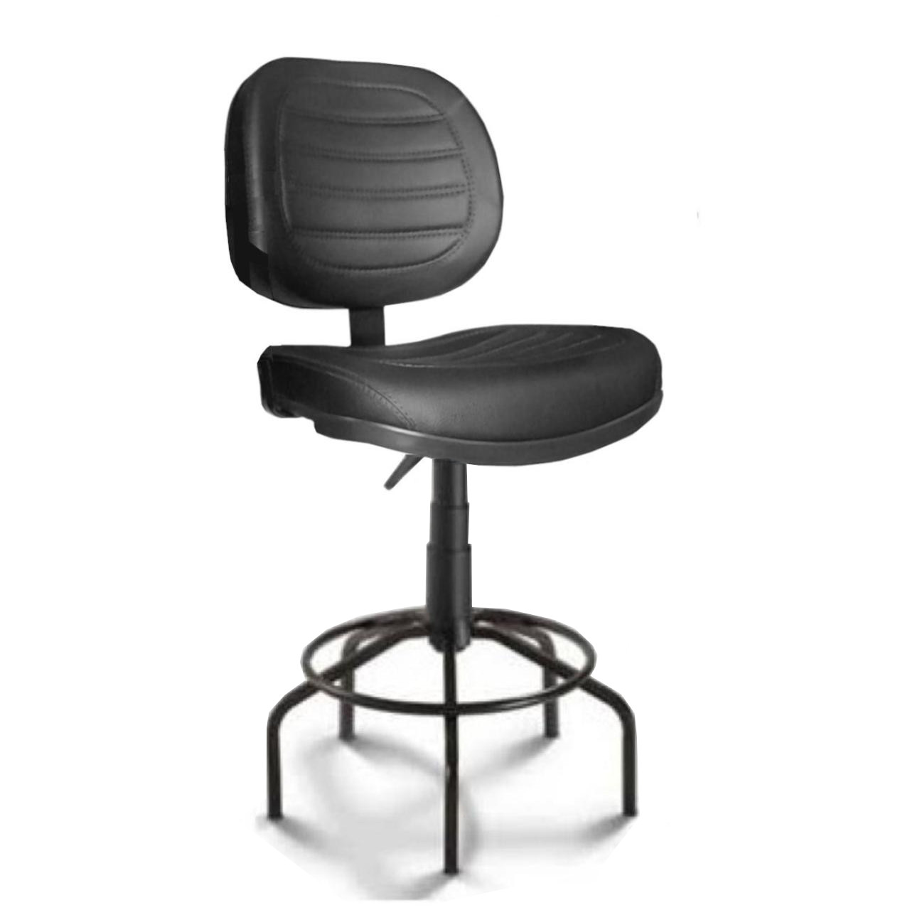 Cadeira Caixa EXECUTIVA COSTURADA sem Braços – (Aranha MARTIFLEX) – Cor Preta – 35033 Araguaia Móveis para Escritório