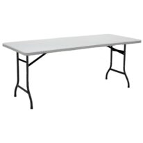 Mesa Refeitório MASTER – 1,80X0,45X0,75m – TAMPO PP BRANCO – 50075 Araguaia Móveis para Escritório