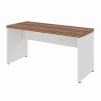 Mesa de Escritório 1,50×0,60m Sem Gavetas NOGAL SEVILHA/BRANCO – 34306 Araguaia Móveis para Escritório