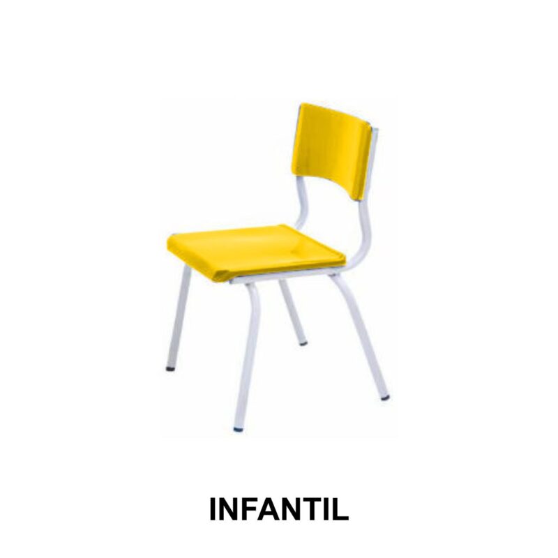 Cadeira ESCOLAR Infantil – Cor AMARELO – 41099 Araguaia Móveis para Escritório 2