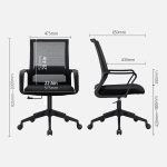 Cadeira de Escritório Diretor Tela MAYA c/ braço – Cor Preto – 34029 Araguaia Móveis para Escritório 11