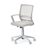 Cadeira de Escritório Diretor Tela MAYA c/ braço – Corino CINZA – 34031 Araguaia Móveis para Escritório 9
