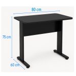 Mesa Escritório 0,80×0,60m – JOB – PRETO/PRETO – 43088 Araguaia Móveis para Escritório 10