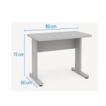 Mesa Escritório 0,80×0,60m – JOB – CINZA/CINZA – 43087 Araguaia Móveis para Escritório 10