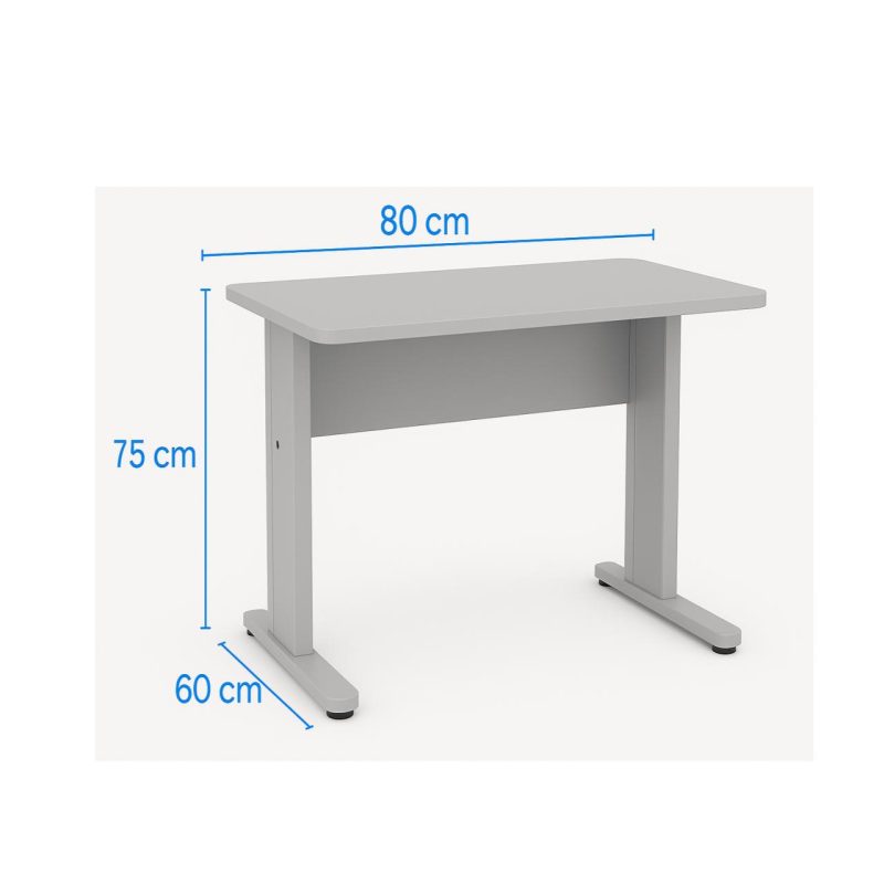 Mesa Escritório 0,80×0,60m – JOB – CINZA/CINZA – 43087 Araguaia Móveis para Escritório 5