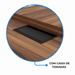 Mesa Escritório PRESIDENTE c/ Armário Pedestal – 1,82×1,80m – NOGAL SEVILHA/BRANCO – 34602 Araguaia Móveis para Escritório 22