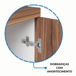 Armário Alto Credenza com Nicho – 1,61×1,20×0,45m – NOGAL SEVILHA/BRANCO- 34415 Araguaia Móveis para Escritório 19