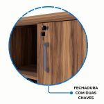 Armário Baixo GOLD Credenza ESPECIAL – 1,60×0,73×0,45m – NOGALSEVILHA / BRANCO – 34502 Araguaia Móveis para Escritório 14