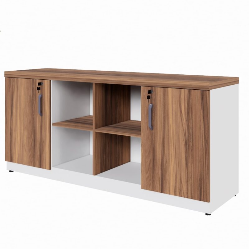Armário Baixo GOLD Credenza ESPECIAL – 1,60×0,73×0,45m – NOGALSEVILHA / BRANCO – 34502 Araguaia Móveis para Escritório 6