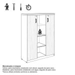 Armário Alto Credenza com Nicho – 1,61×1,20×0,45m – NOGAL SEVILHA/BRANCO- 34415 Araguaia Móveis para Escritório 17