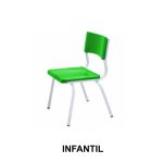 Cadeira ESCOLAR Infantil - Cor Verde - 41097