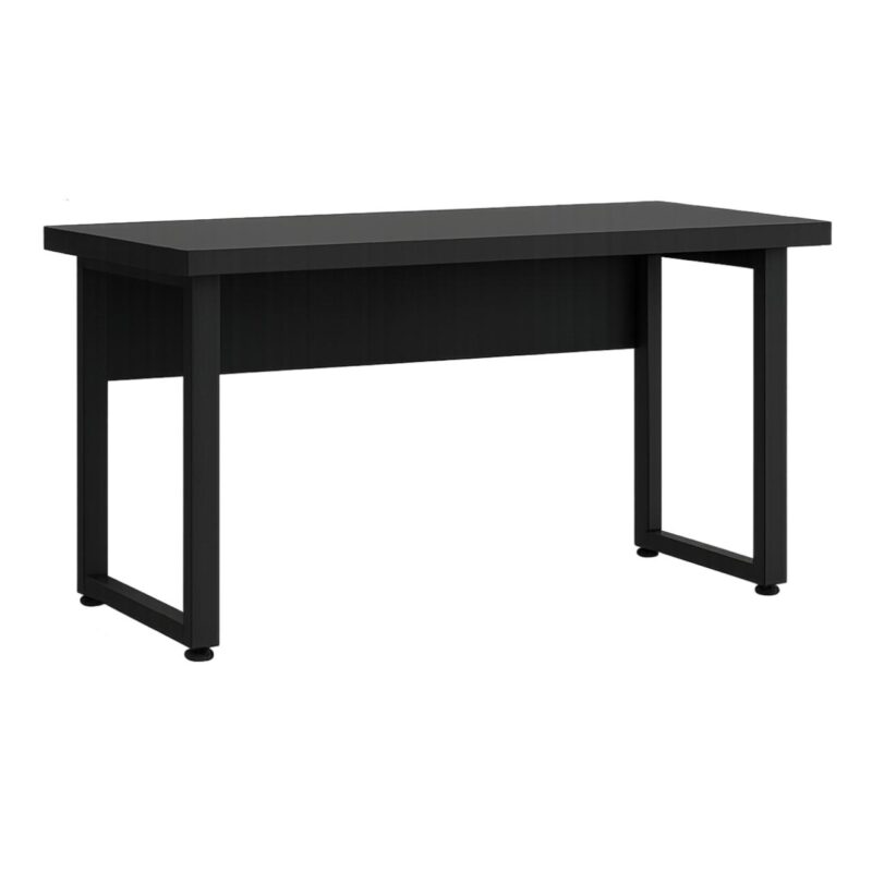 Mesa Escritório PÉ QUADRO – 1,50×0,60m – S/ Gavetas – PRETO / PRETO – 26002 Araguaia Móveis para Escritório 2