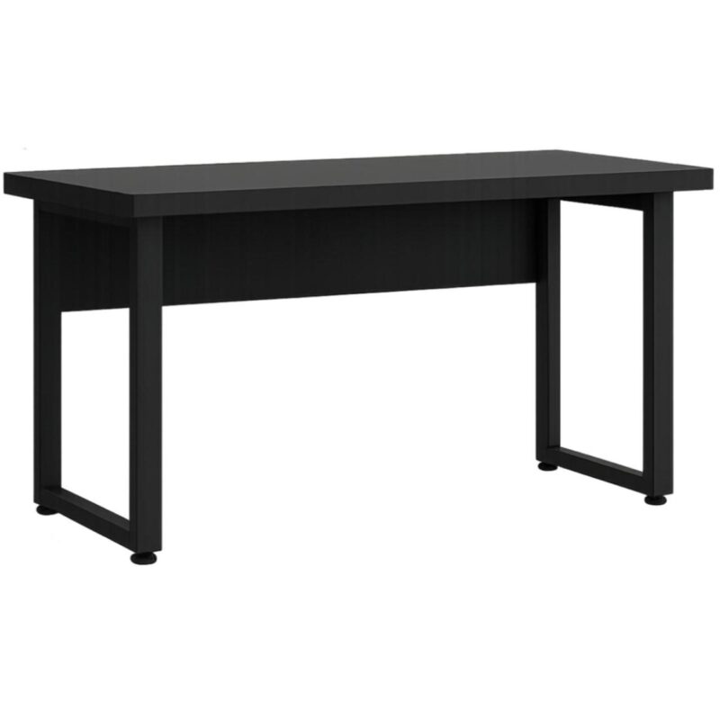 Mesa Escritório PÉ QUADRO – 1,70×0,70m – S/ Gavetas – PRETO / PRETO – 26003 Araguaia Móveis para Escritório 2