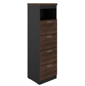 Arquivo 04 Gavetas Pasta Suspensa - 1,60x0,46x0,45m MARSALA / PRETO - 51013